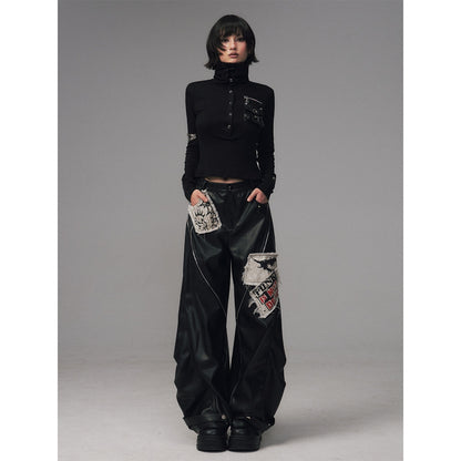 Frustration_Garden_Frayed_Studded_Asymmetrical_Zippered_Printed_Punk_Women&