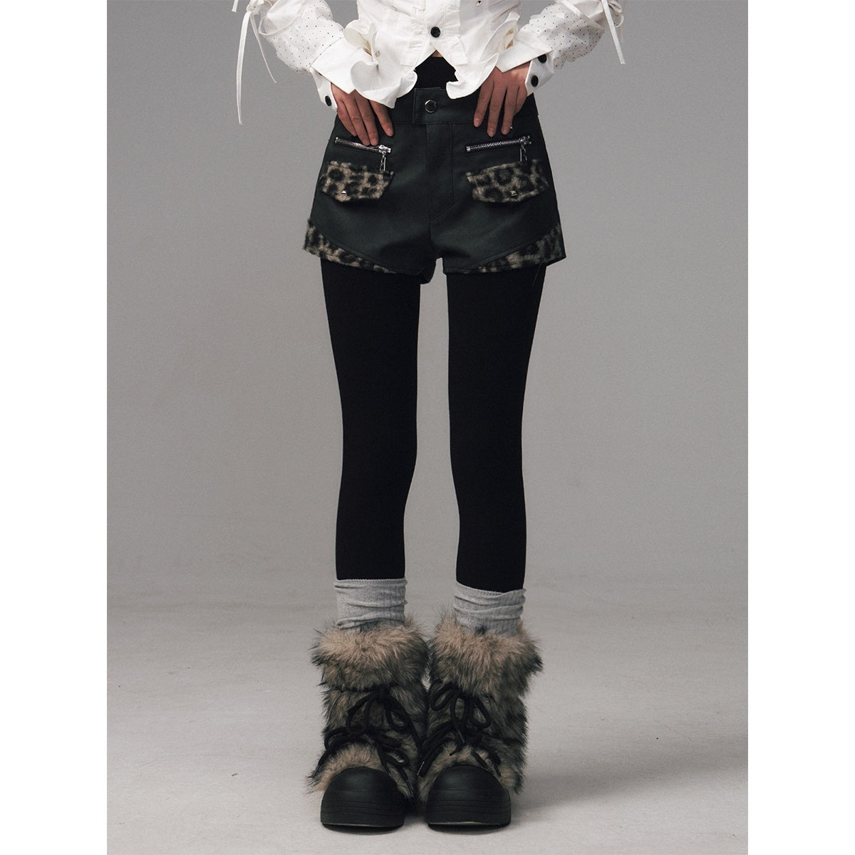 Frustration_Garden_Gray_Fleece_Lined_High_Stretch_Slimming_Footed_Women&
