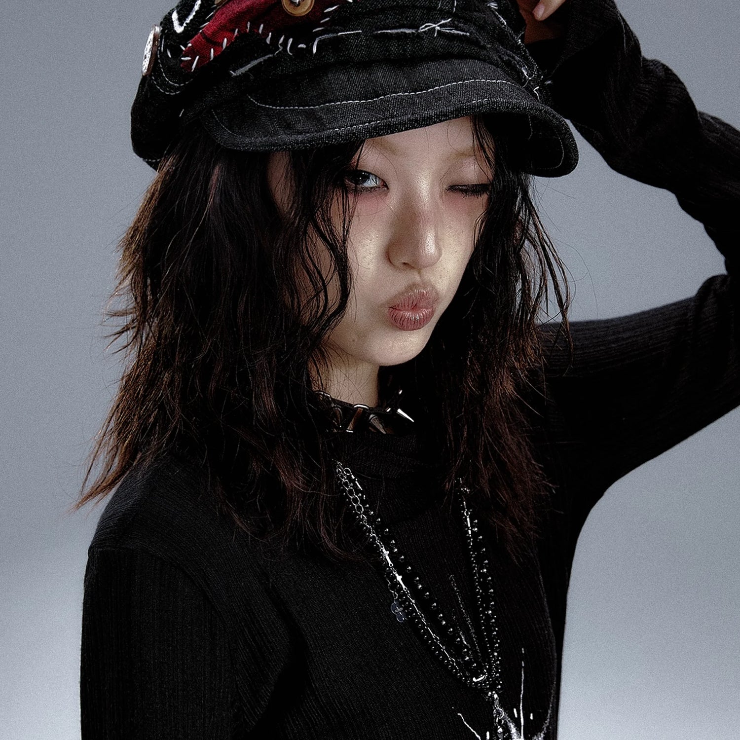 Frustration_Garden_Handmade_Denim_Punk_Star_Beret_MISSTT