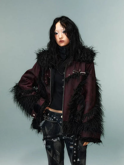 Frustration Garden Heavywork Punk Shearling Coat