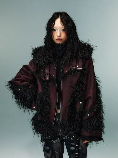 Frustration Garden Heavywork Punk Shearling Coat