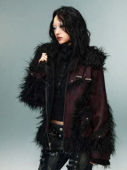 Frustration Garden Heavywork Punk Shearling Coat