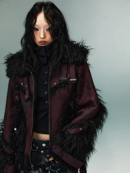 Frustration Garden Heavywork Punk Shearling Coat