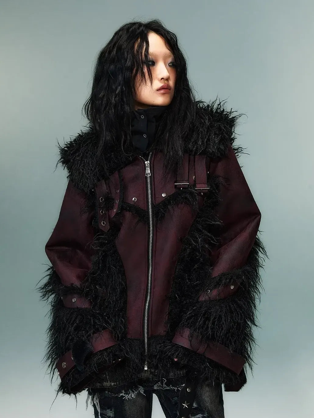 Frustration Garden Heavywork Punk Shearling Coat