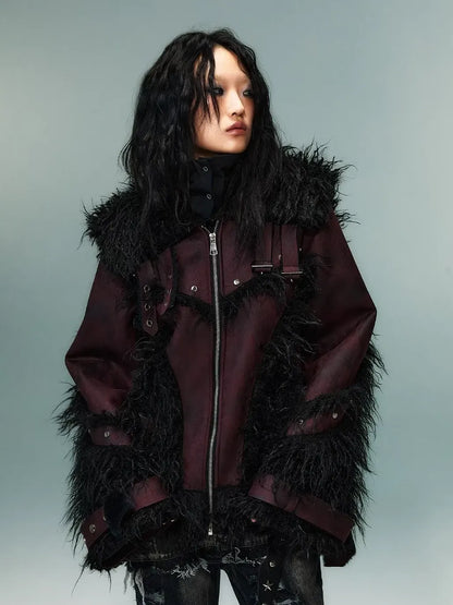 Frustration Garden Heavywork Punk Shearling Coat