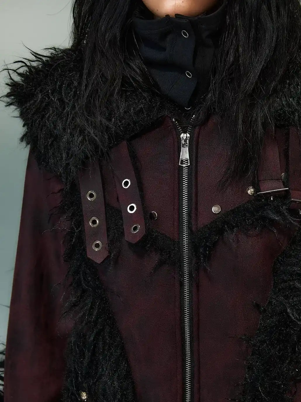 Frustration Garden Heavywork Punk Shearling Coat