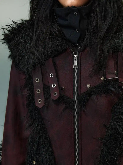 Frustration Garden Heavywork Punk Shearling Coat