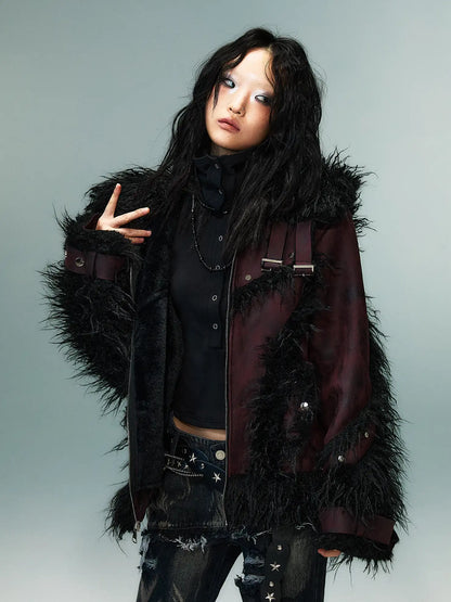 Frustration Garden Heavywork Punk Shearling Coat