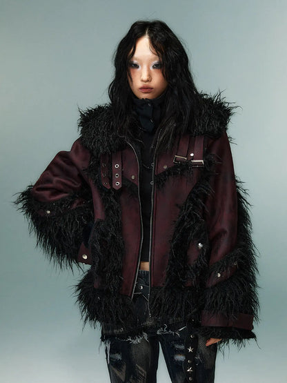 Frustration Garden Heavywork Punk Shearling Coat