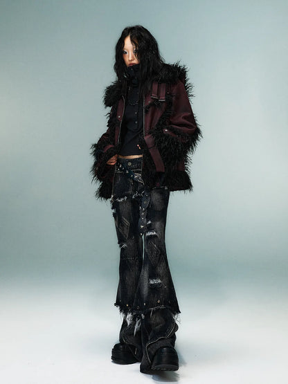 Frustration Garden Heavywork Punk Shearling Coat