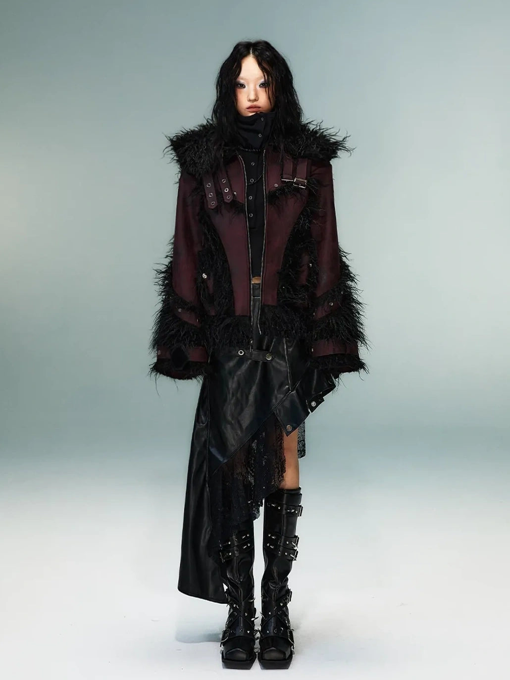Frustration Garden Heavywork Punk Shearling Coat