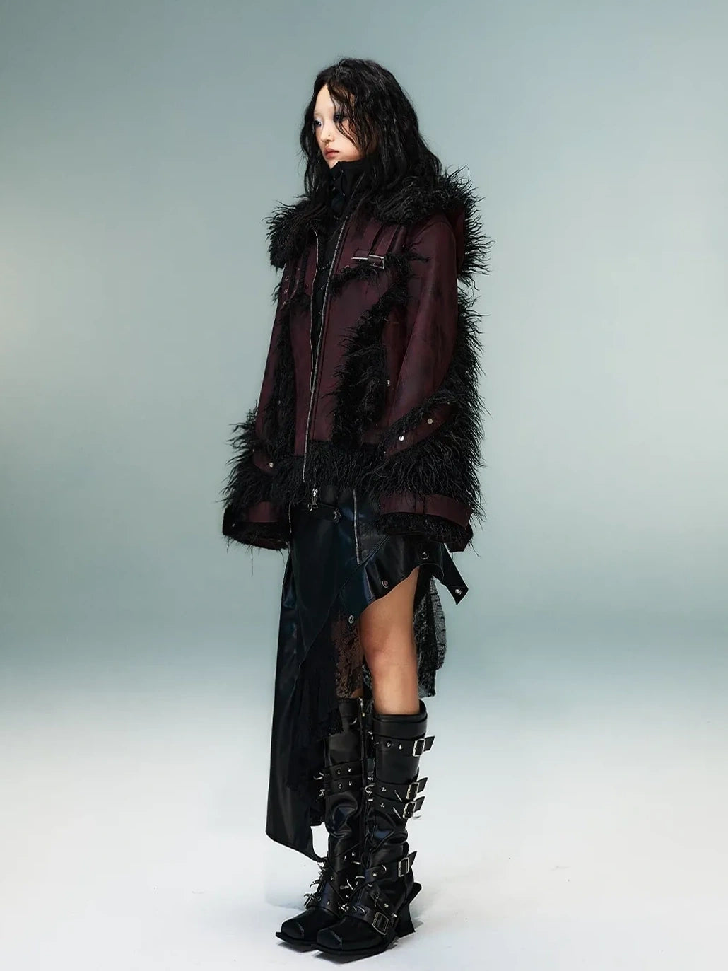 Frustration Garden Heavywork Punk Shearling Coat