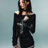 Frustration_Garden_Leopard_Print_Cross_Knit_V-neck_T-shirt_Long_Sleeve_MISSTT