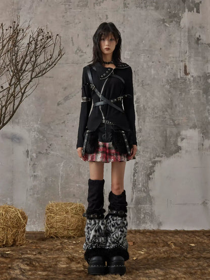 Frustration Garden Light Punk Leopard Leg Warmers