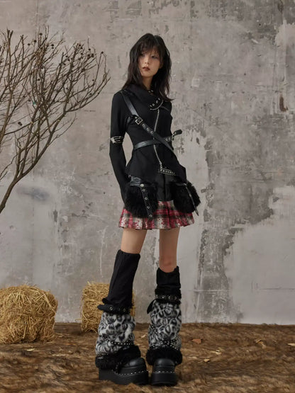 Frustration Garden Light Punk Leopard Leg Warmers