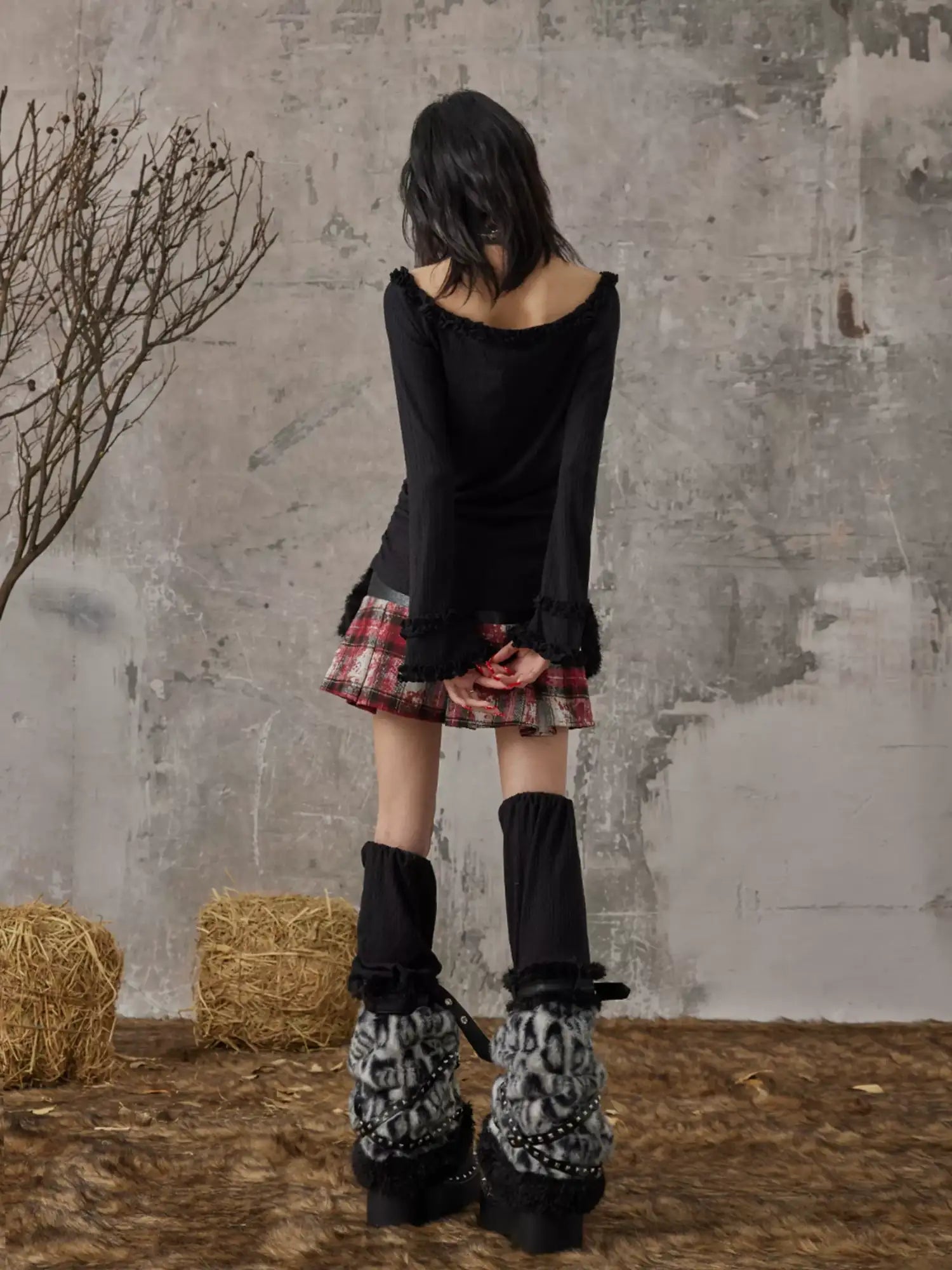 Frustration Garden Light Punk Leopard Leg Warmers