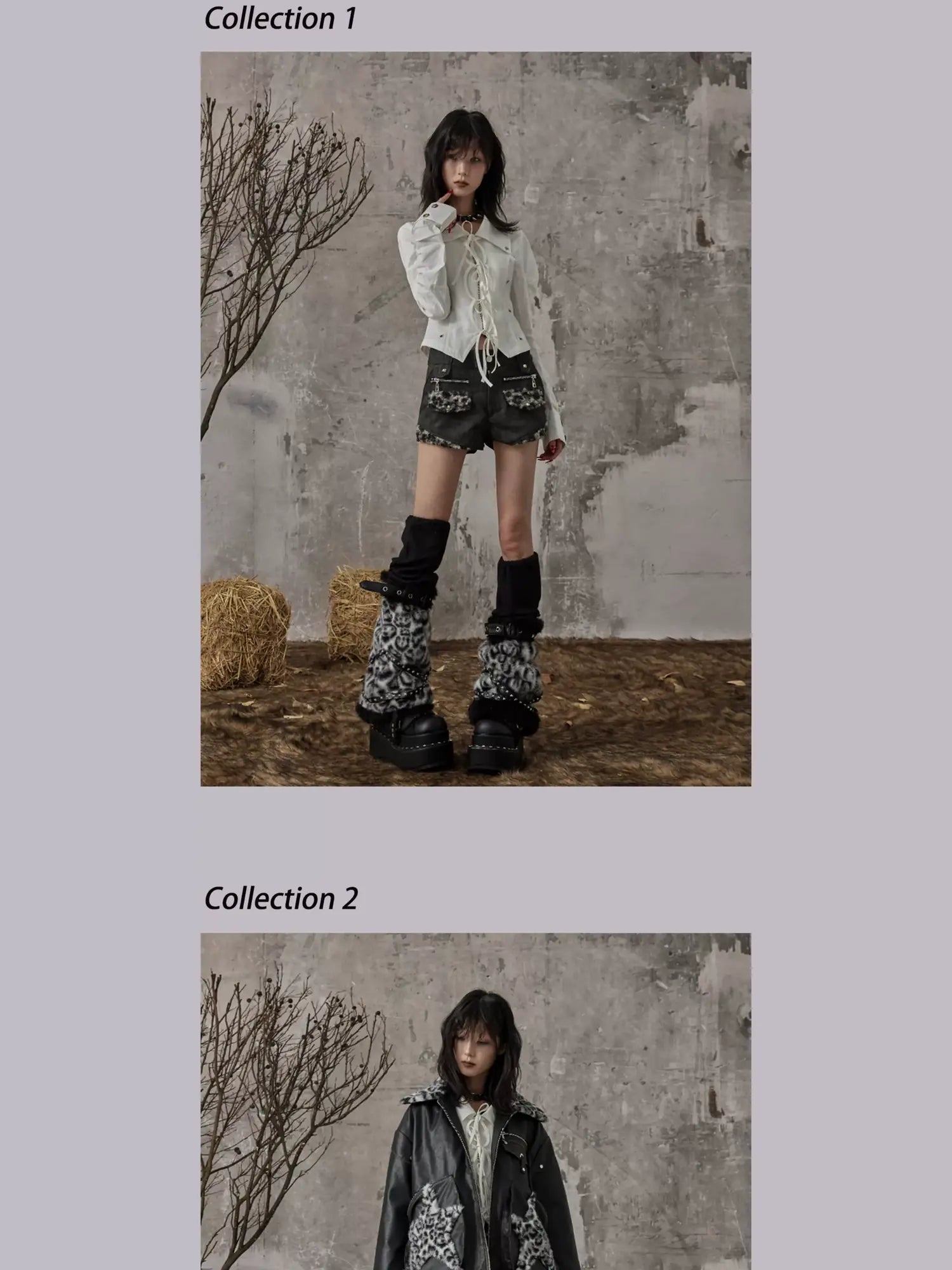 Frustration Garden Light Punk Leopard Leg Warmers