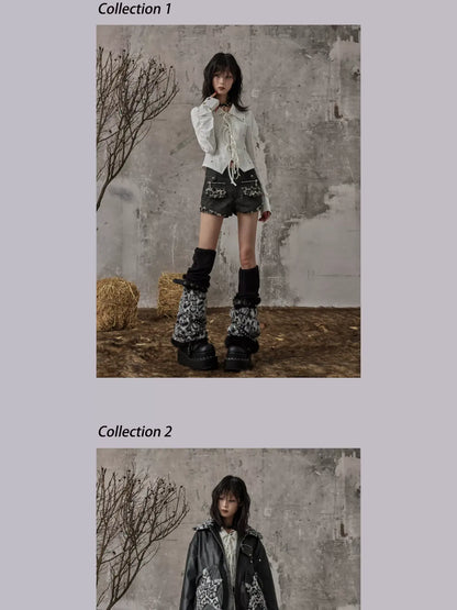 Frustration Garden Light Punk Leopard Leg Warmers