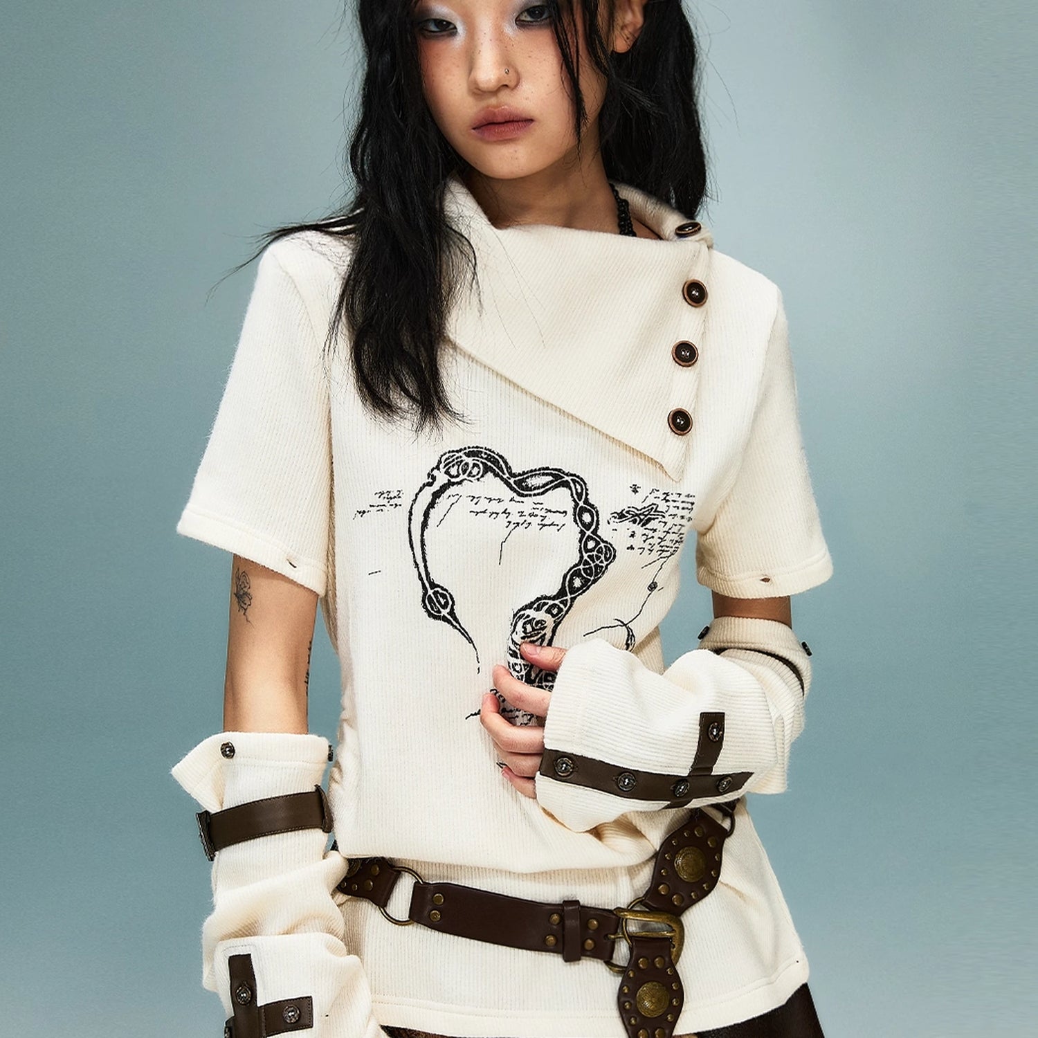 Frustration_Garden_Light_Punk_Retro_Collar_Detachable_Sleeve_Print_Knit_Top_MISSTT