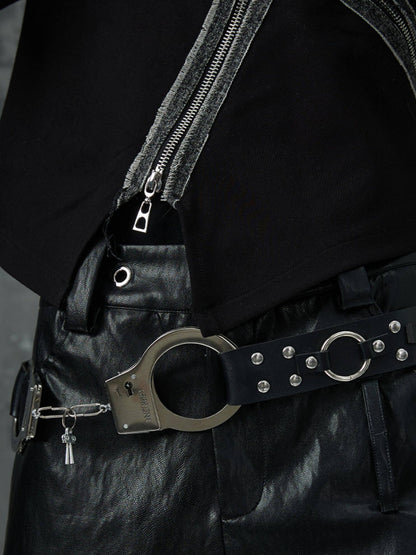 Frustration Garden Lost Garden Dark Punk Y2k Studded Handcuff Rebellious Women&
