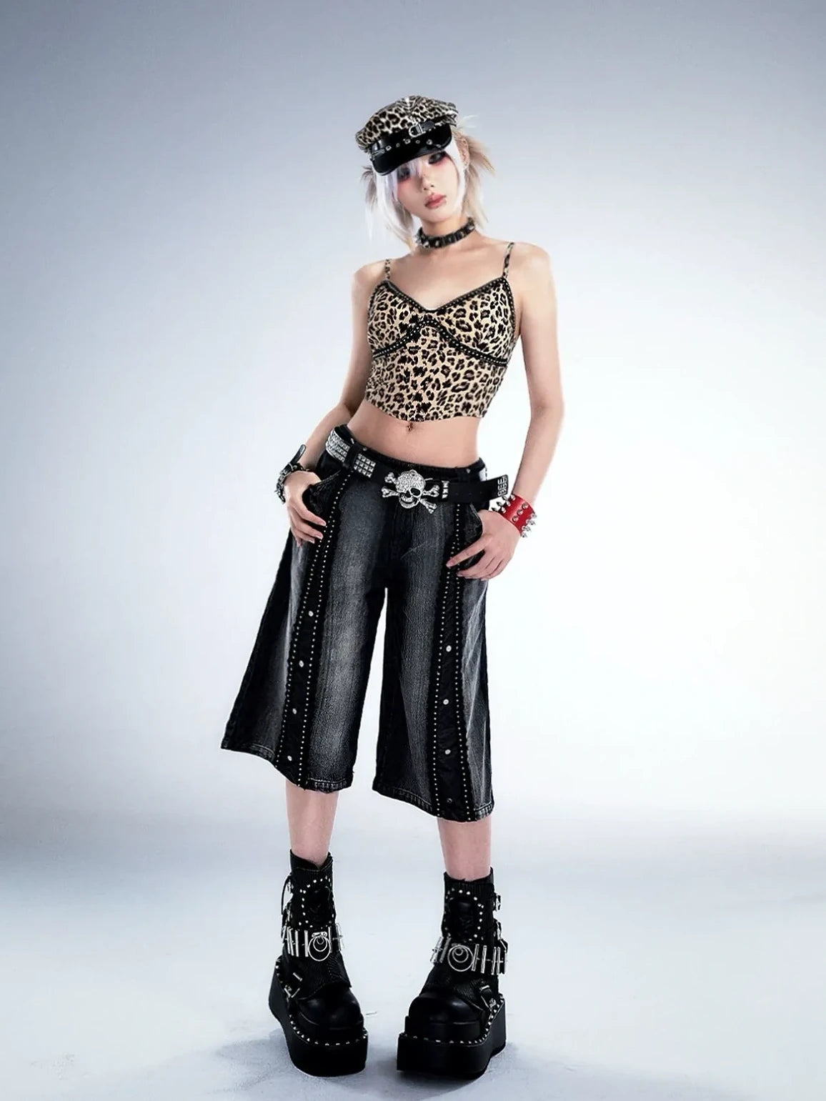 Frustration Garden Lost Garden Punk Rock Skull Rivet Belt