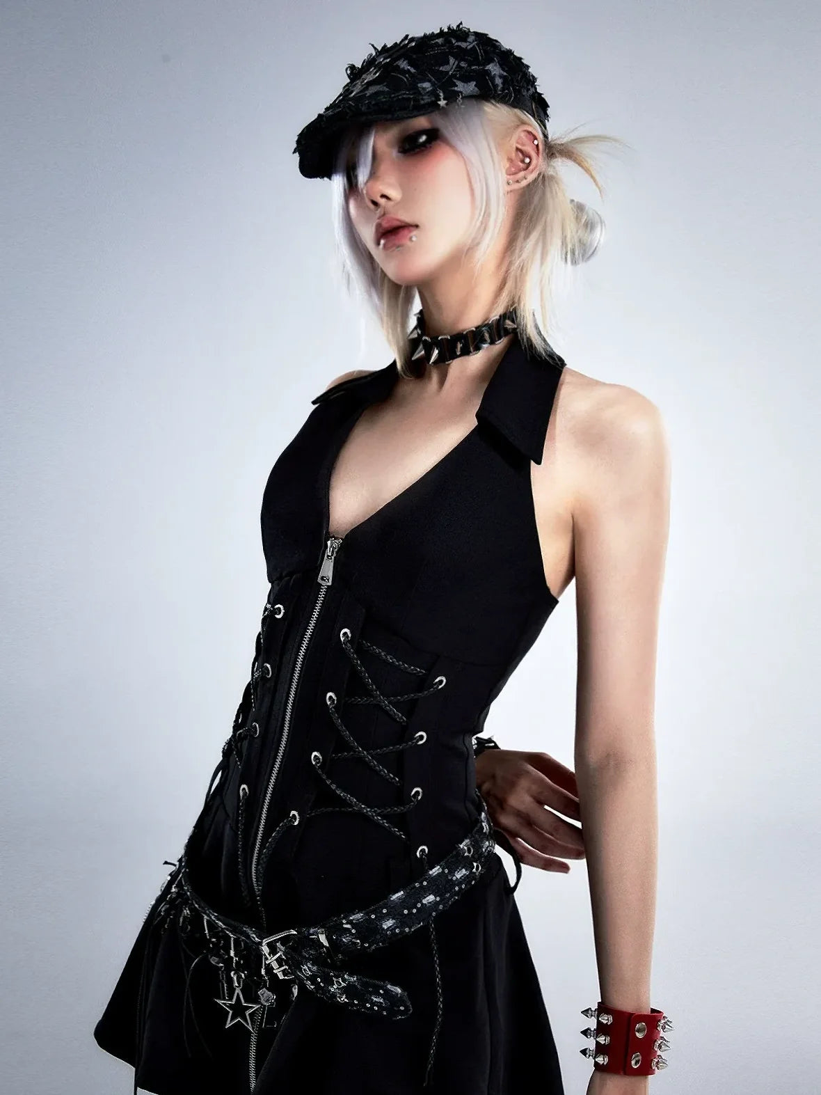 Frustration Garden Post Apocalyptic Garden Star Buckled Denim Belt