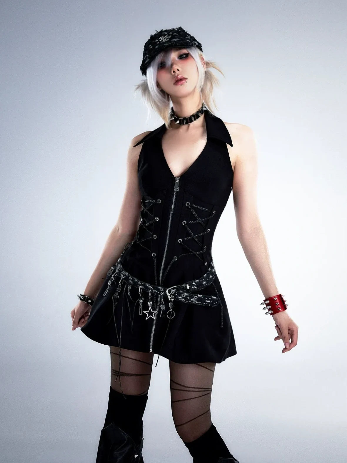 Frustration Garden Post Apocalyptic Garden Star Buckled Denim Belt