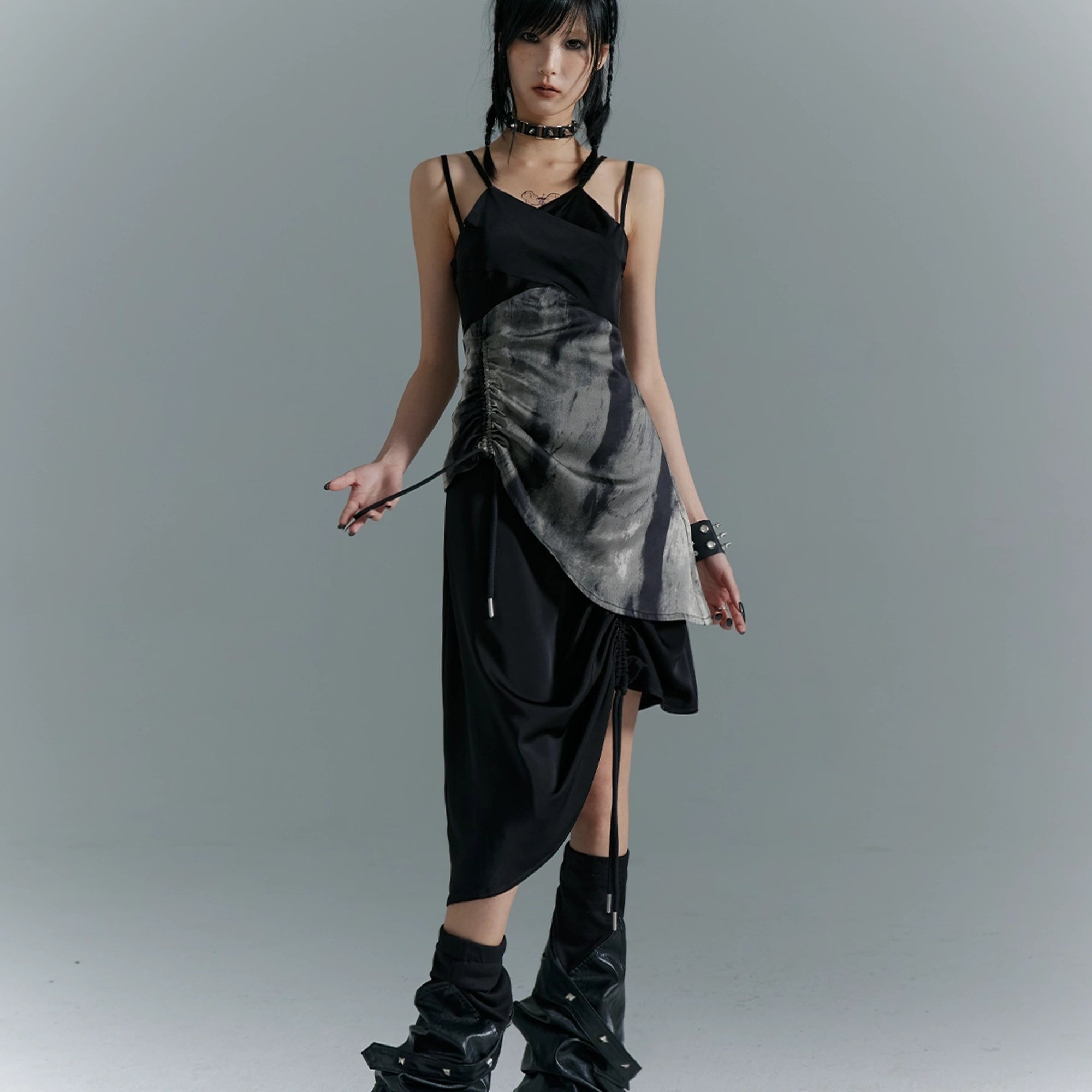 Frustration_Garden_Punk_Asymmetry_Rope_Hem_Slip_Dress_MISSTT