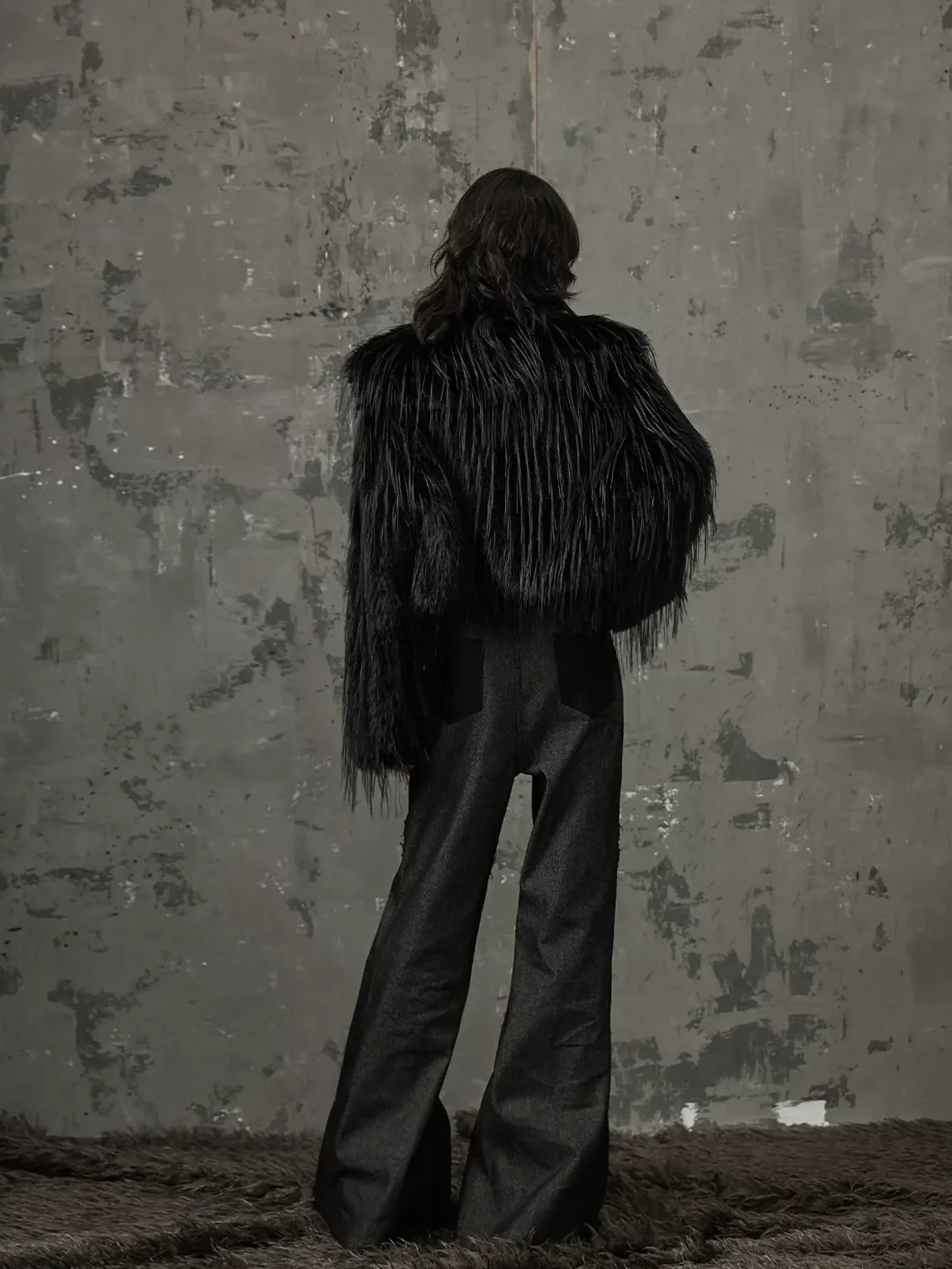 Frustration Garden Punk Chain Cross Flared Jeans