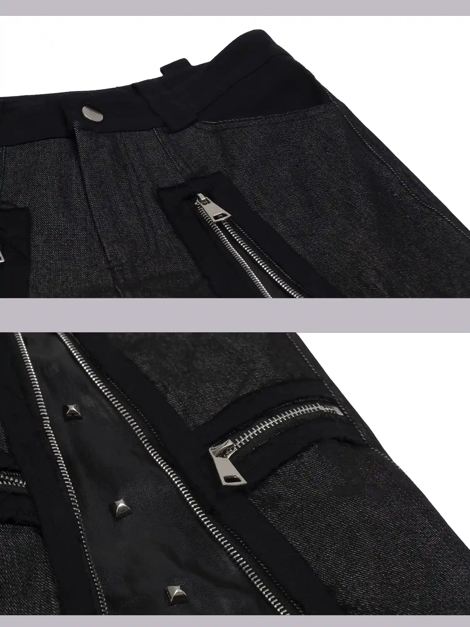 Frustration Garden Punk Chain Cross Flared Jeans