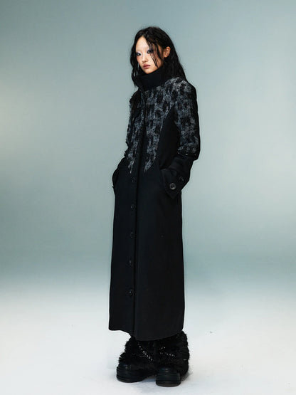 Frustration Garden Punk Inspired Wool Blend Long Coat