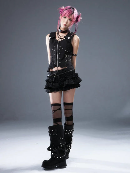 Punk Lace Ballet Flounce Low Waist Bloom Shorts