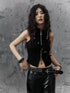 Frustration Garden Punk Metal Trim Slim Vest
