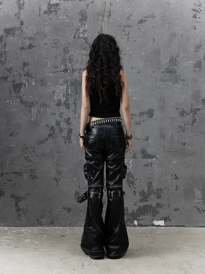 Frustration Garden Punk Metal Trim Slim Vest