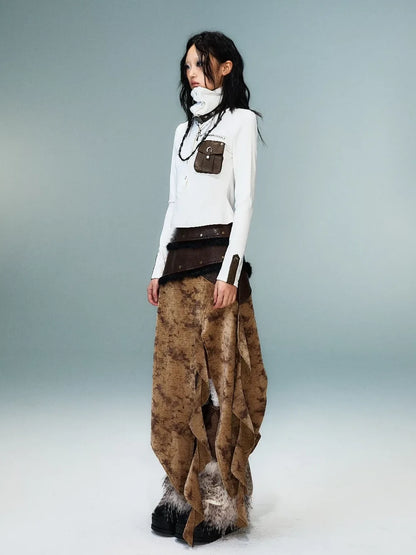 Frustration Garden Punk Multi Way Knit Turtleneck Top