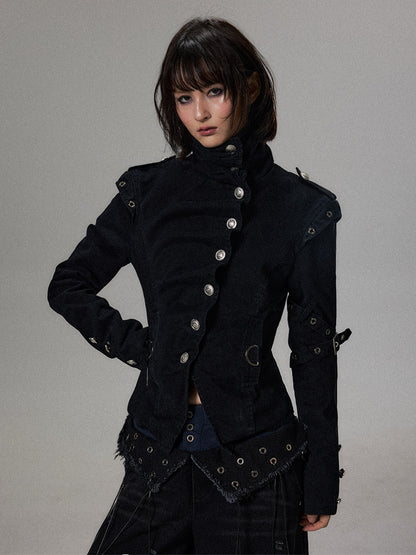 Frustration Garden Punk Palace Knight Stand Collar Metal Studded Women&
