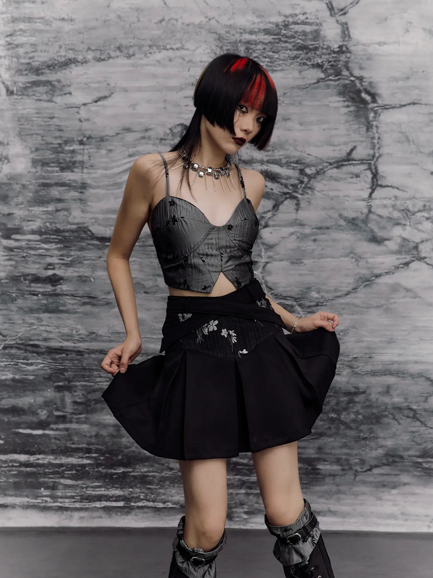 Frustration Garden Punk Revival A Line Skirt Set