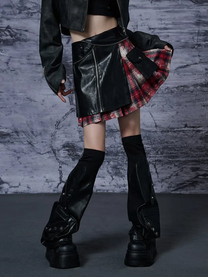 Frustration Garden Punk Rivet Leather Leg Sleeve