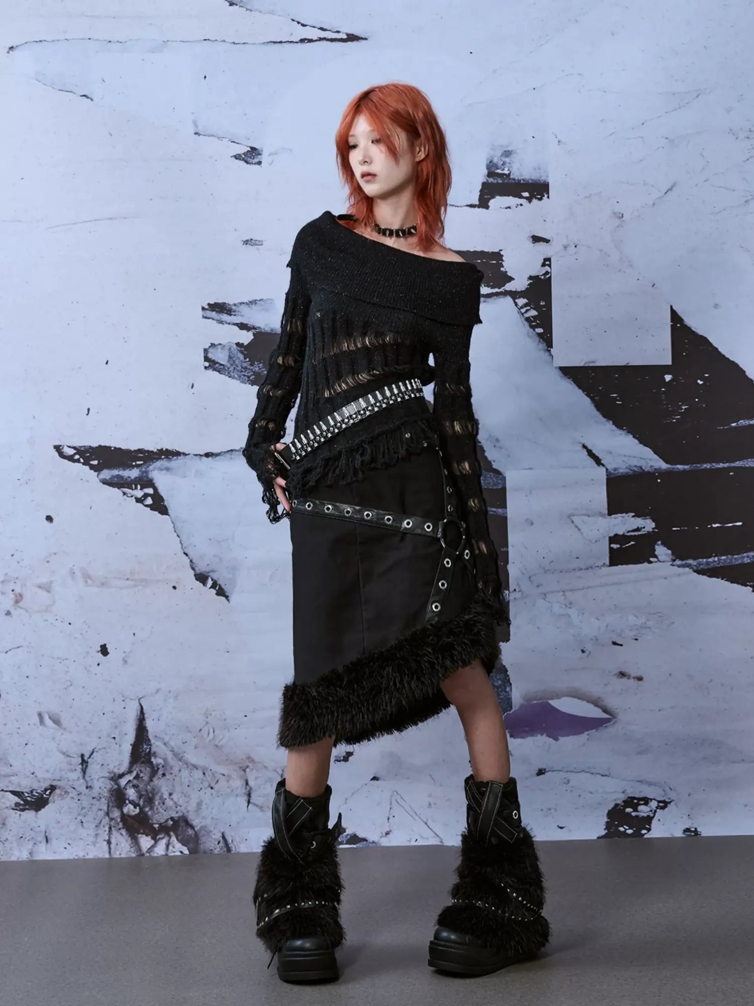 Frustration Garden Punk Rock Knitted Leg Warmers