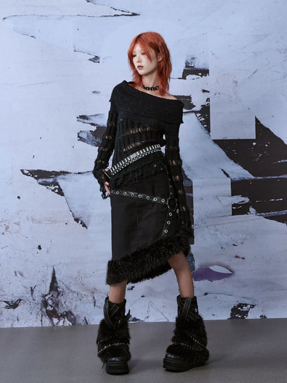 Frustration Garden Punk Rock Knitted Leg Warmers