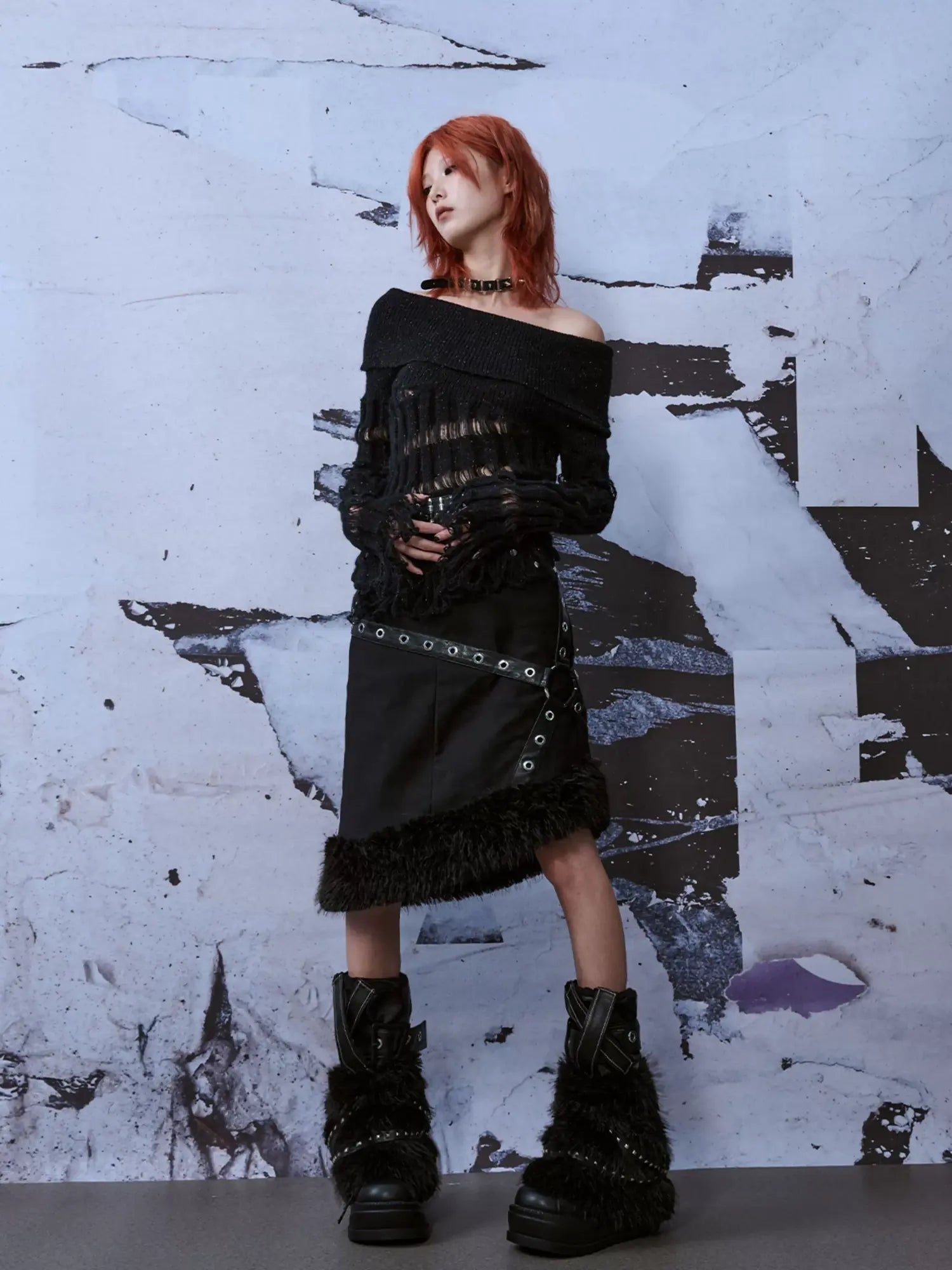 Frustration Garden Punk Rock Knitted Leg Warmers