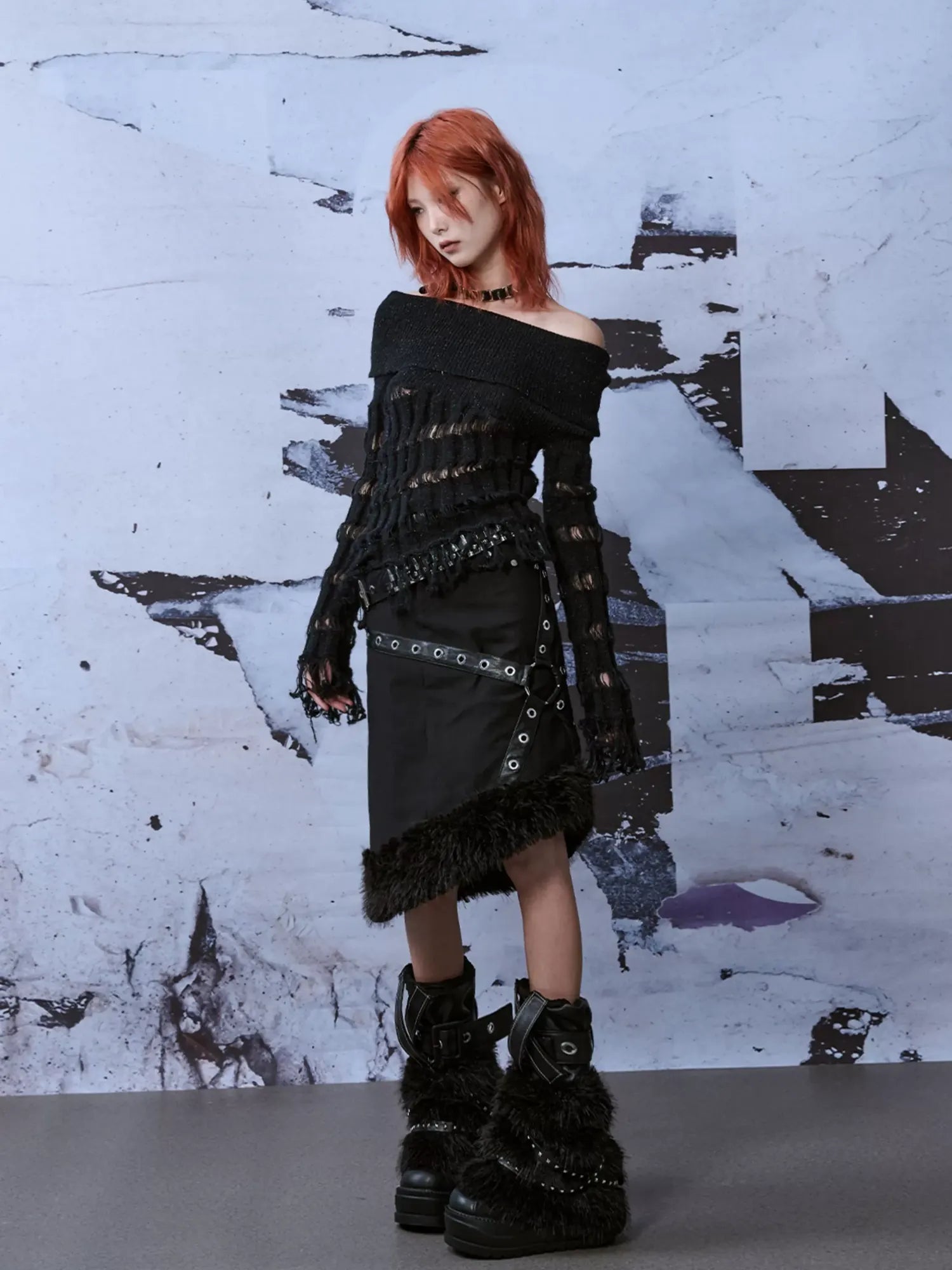 Frustration Garden Punk Rock Knitted Leg Warmers