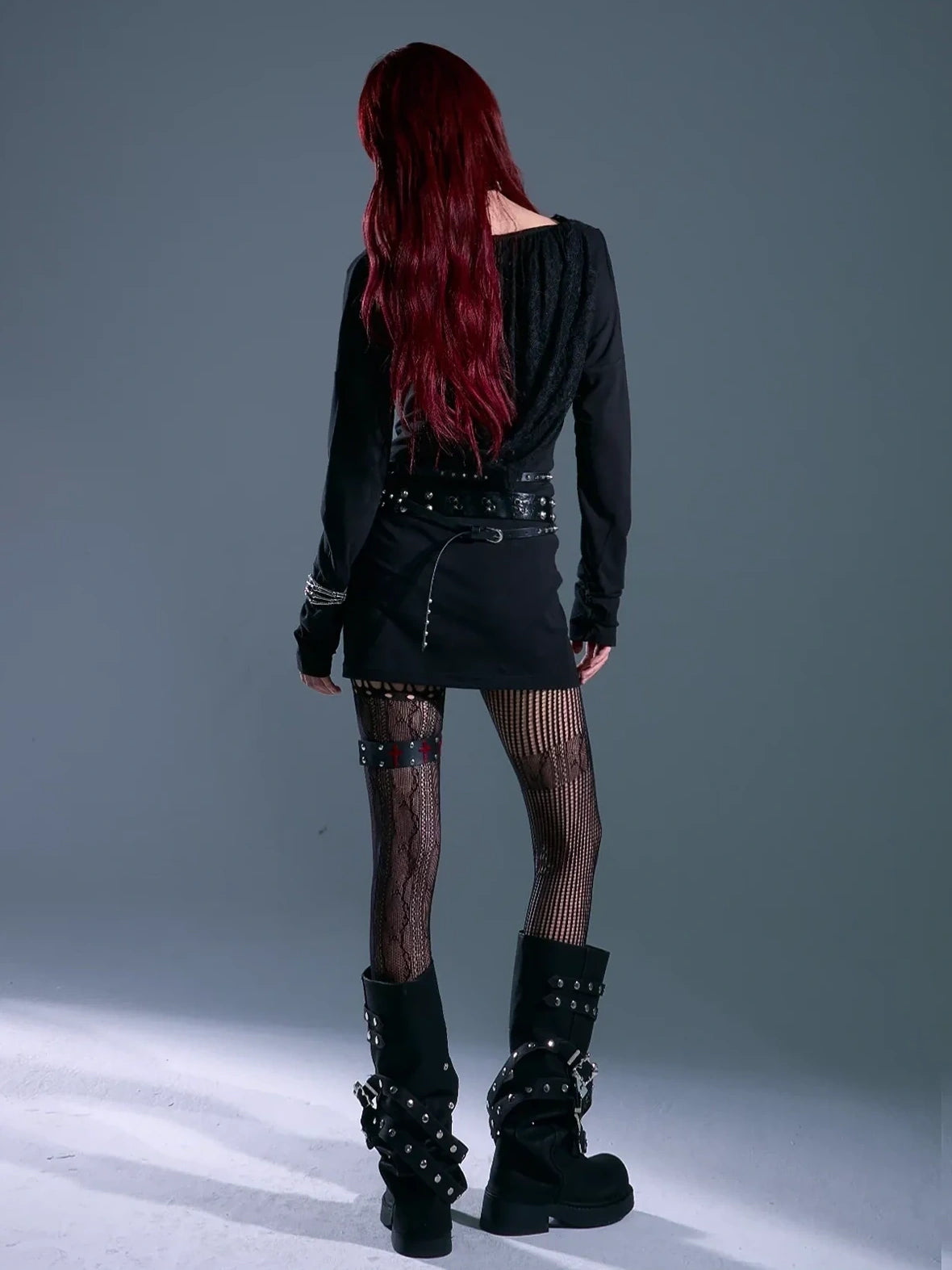 Frustration Garden Punk Rock Lace Hooded Maxi Dress