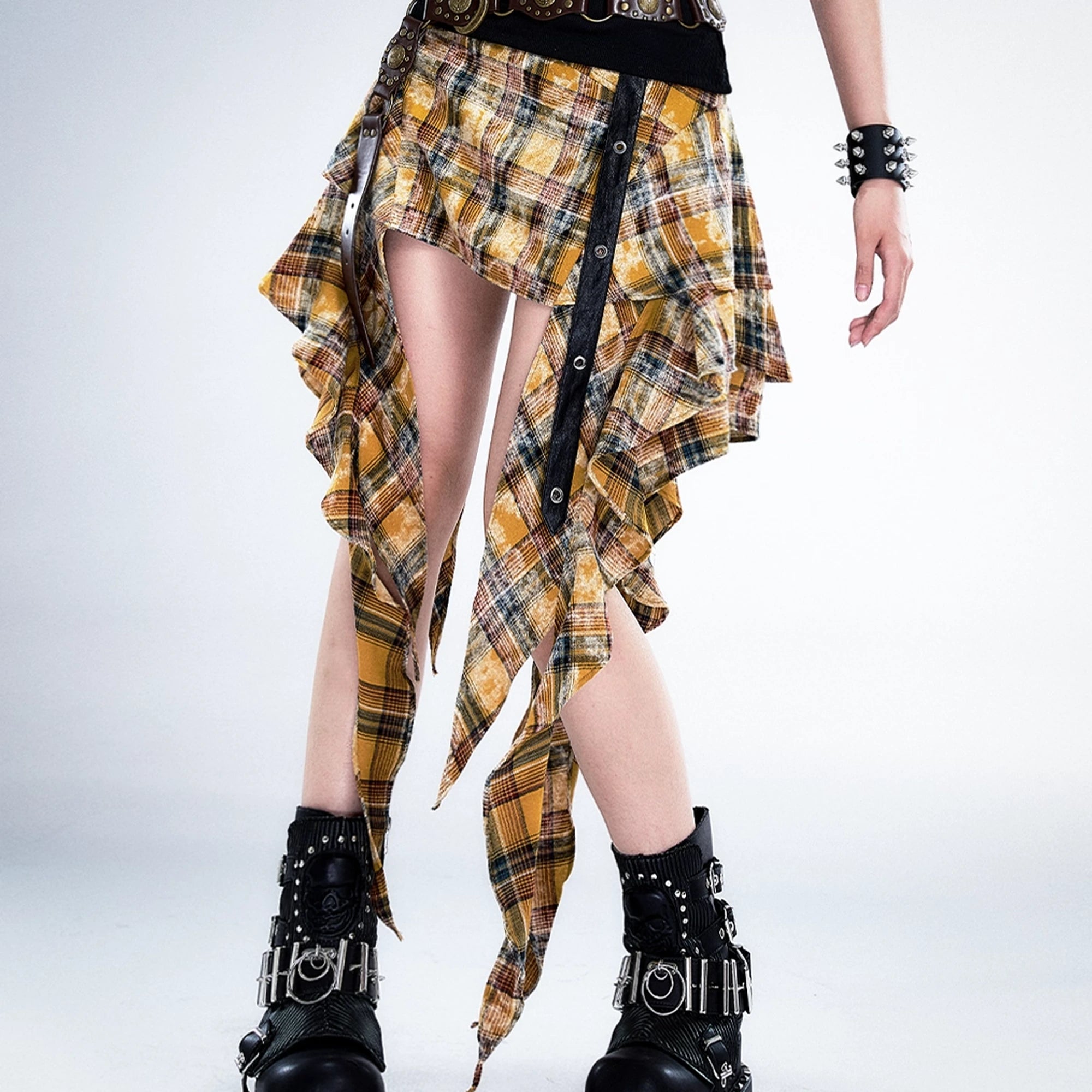 Frustration_Garden_Punk_Rock_Plaid_Asymmetric_Mini_Skirt_MISSTT