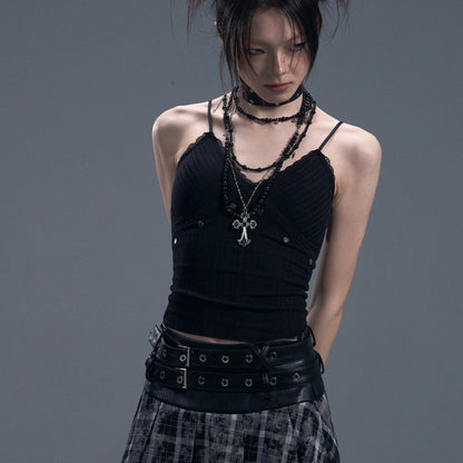 Frustration_Garden_Punk_Rock_Studded_Knit_Vest_V-neck_T-shirt_Long_Sleeve_MISSTT