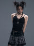 Frustration Garden Punk Rock Studded Knit Vest V-neck T-shirt Long Sleeve