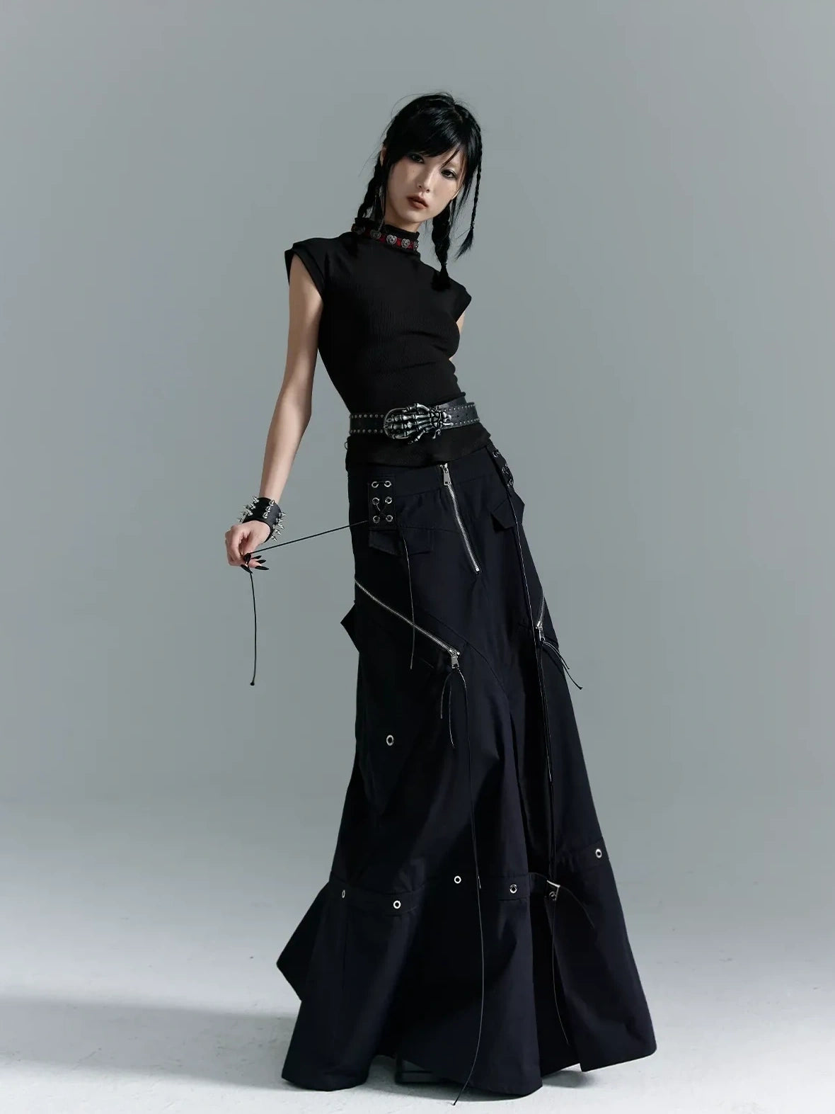 Frustration Garden Punk Soul Elastic Waist Slim Vest