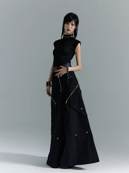 Frustration Garden Punk Soul Elastic Waist Slim Vest