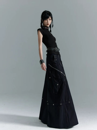 Frustration Garden Punk Soul Elastic Waist Slim Vest