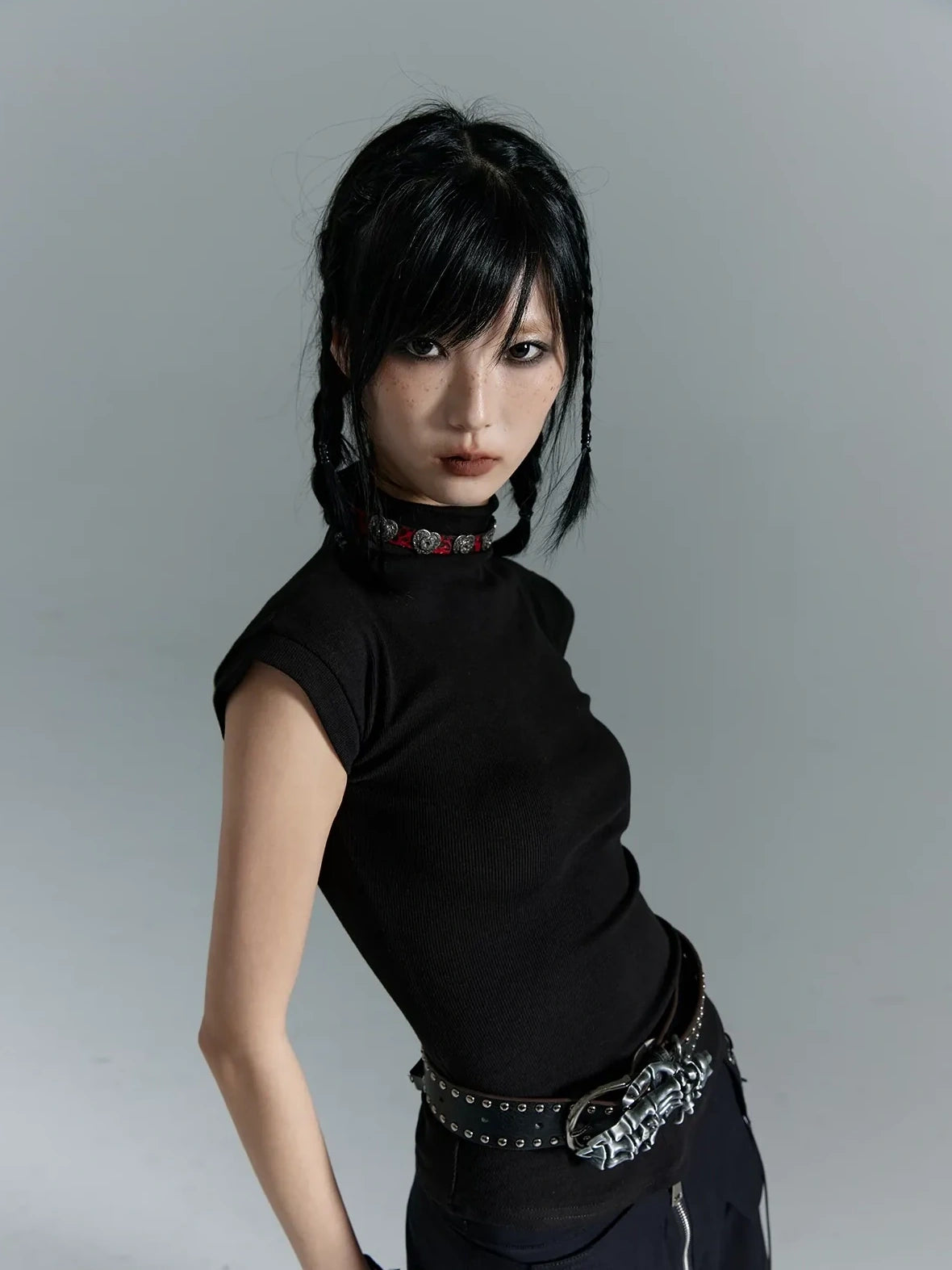 Frustration Garden Punk Soul Elastic Waist Slim Vest